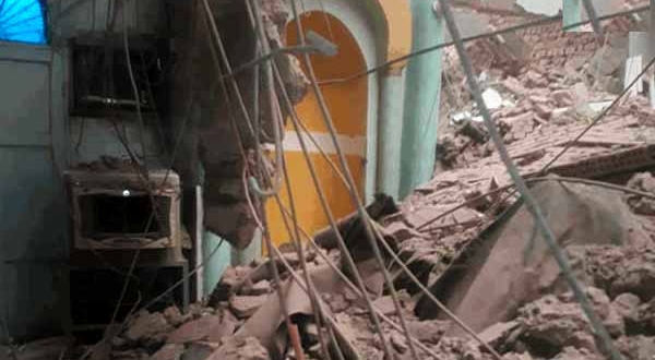 تهدّم مسجد مكون من طابقين في قرية السلامية بنجع حمادي في قنا